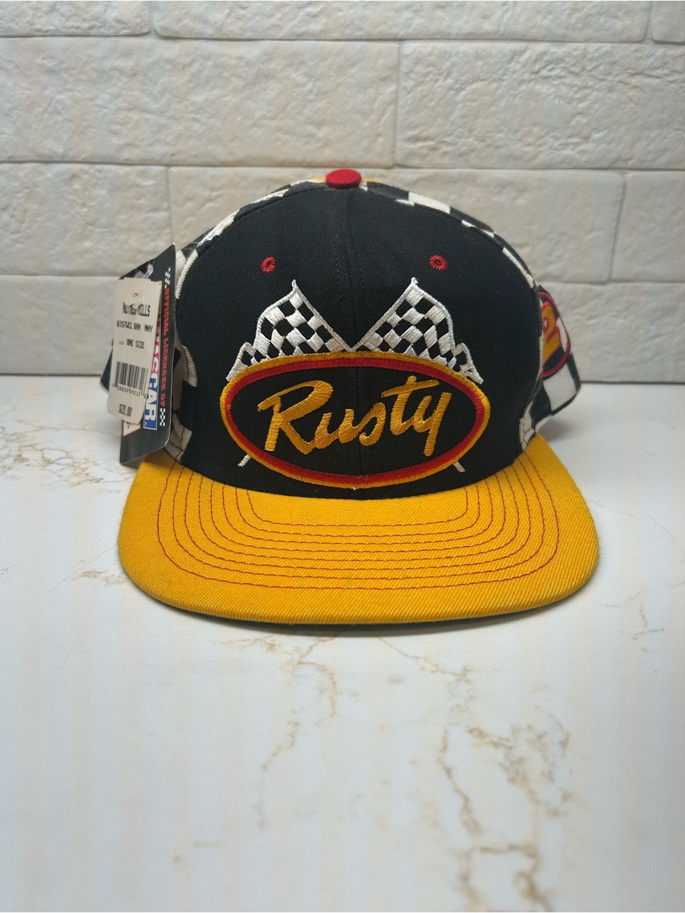 Rusty Wallace Nutmeg Mills Vintage Snapback Cap Hat New With Tags Made In USA